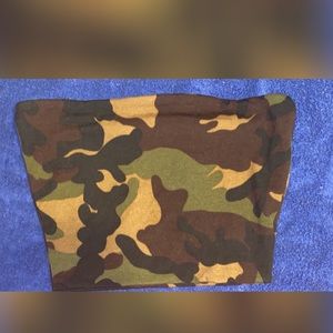 A camouflage tube top